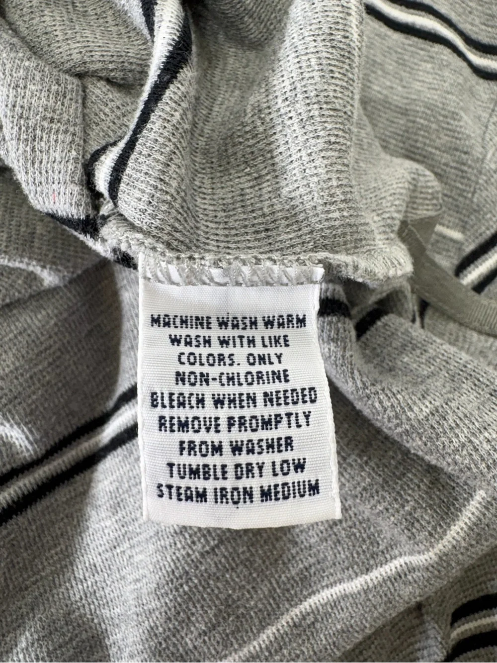 Ralph Lauren Gray Polo with Black & White Stripes 1762
